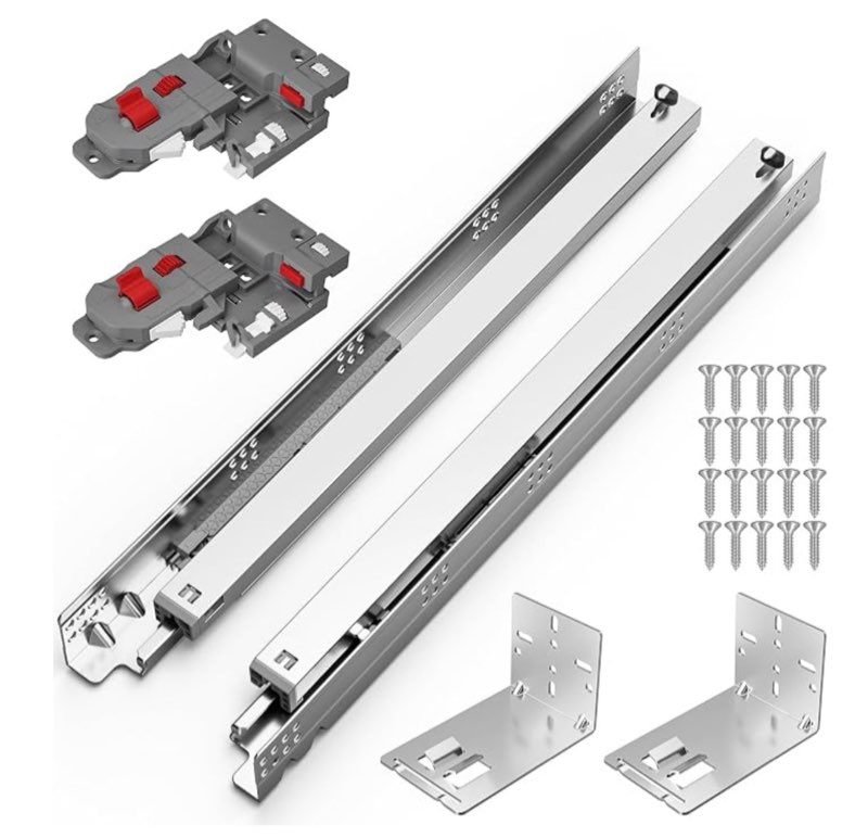 undermount soft close drawer slides 6 pack