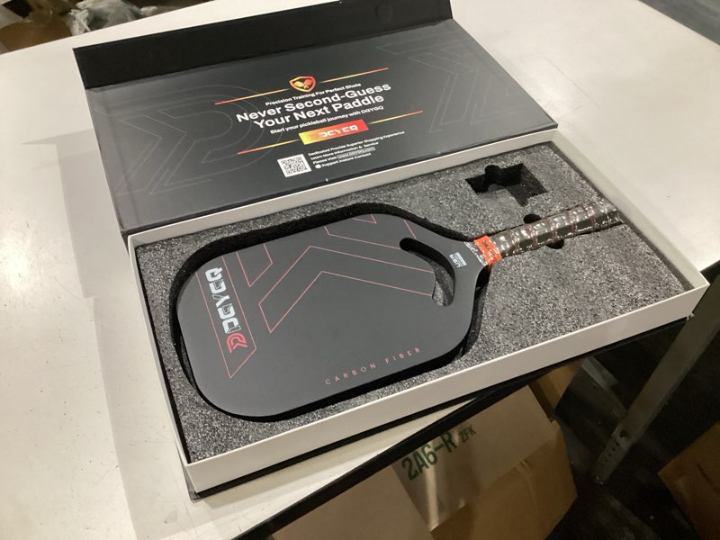 Condition photo showing As Is for dgygq pickleball paddles, t700sc power carbon fiber pickleball paddle with polypropylene honeycomb core, increased power for ultimate spin & consistency red 16.92" x 7.36"
