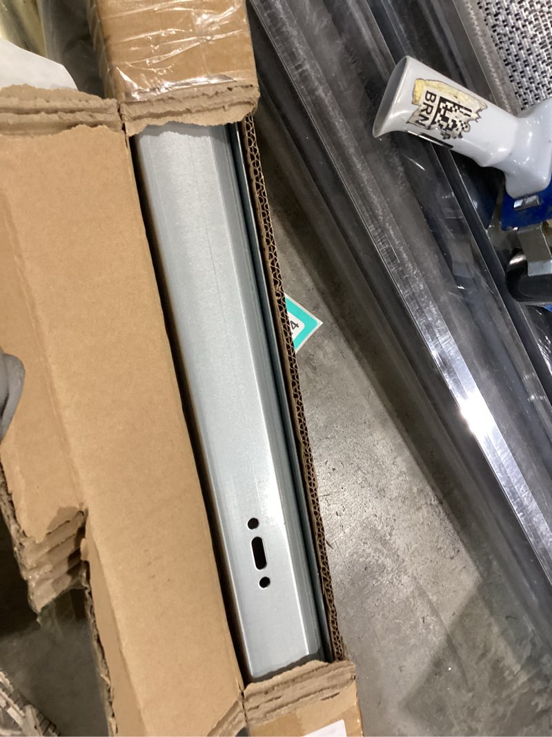 Condition photo showing As Is for gisafai 2 pcs garage door vertical track replacement garage door rails left right vertical bracket for 7 foot tall garage door parts galvanized steel hardware side tracks for 2 inches rollers, silver