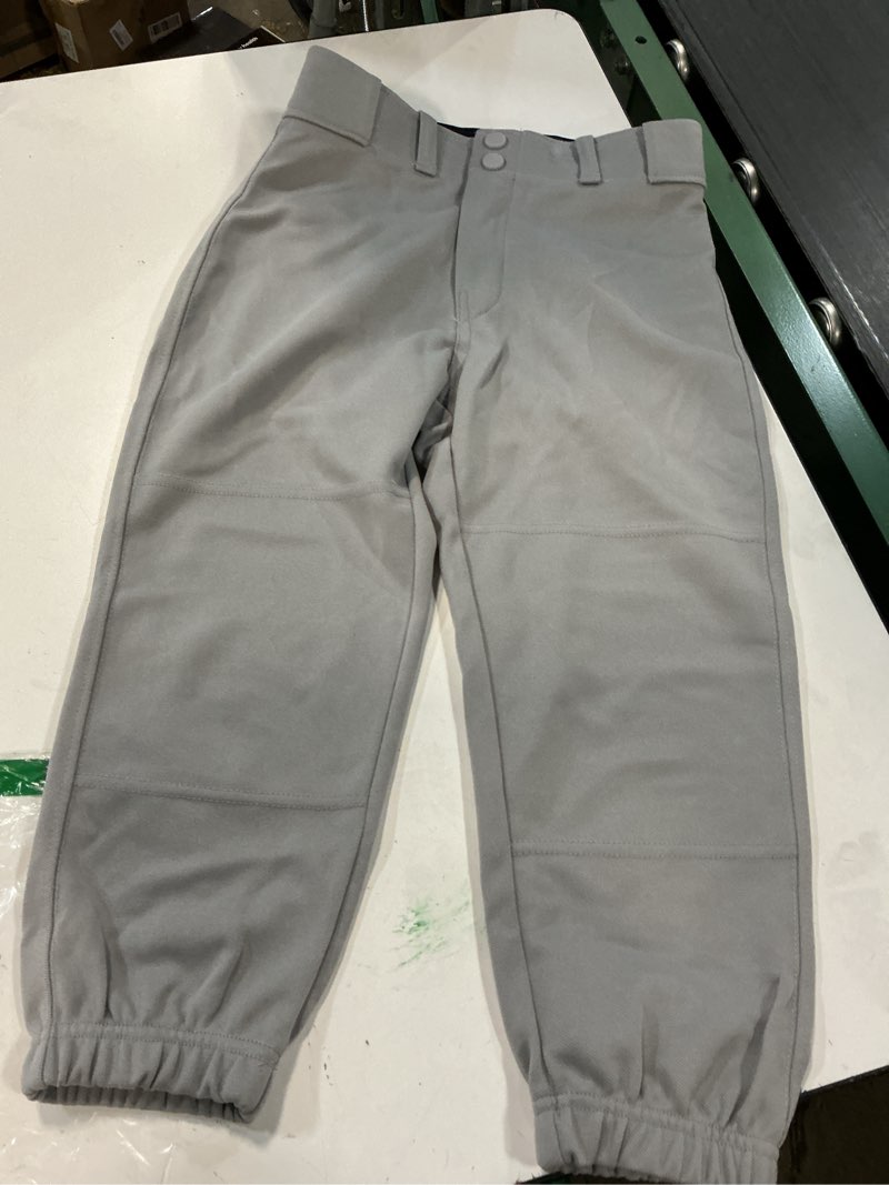 Condition photo showing Good Condition for franklin sports youth classic fit baseball + softball pants, grey, youth small clothing size s selected actual