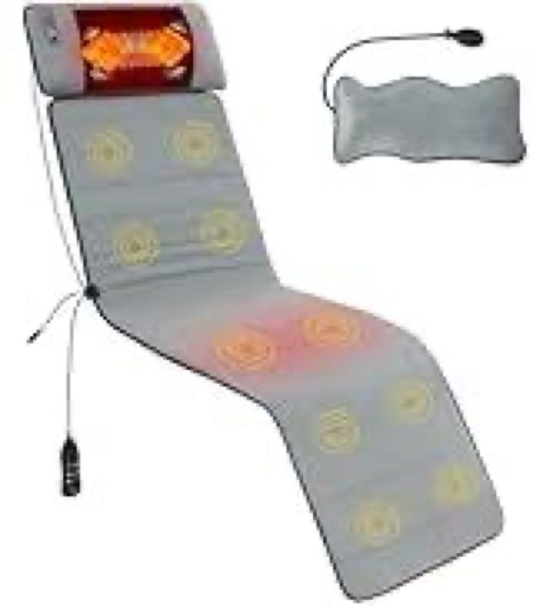 sweetcrispy full body massage mat, heating pad with massager, vibrating heating pad for back pain, l