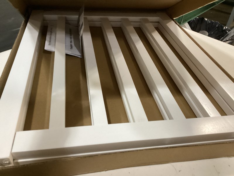 Condition photo showing Good Condition for lzrs 2-panel wooden free standing foldable dog gate indoor – solid hardwood 24" high, step-over safety pet gate for doorways, stairs & small spaces - indoor use, white white 24"height-2 panel
