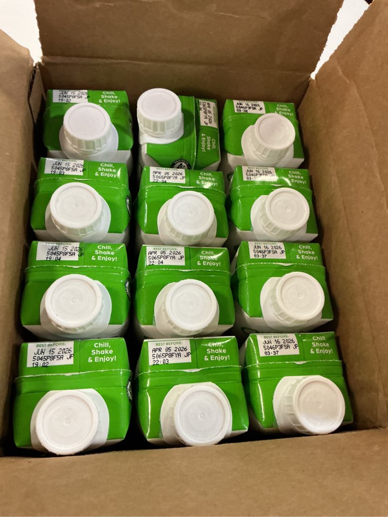 Condition photo showing New/Like New for ( bbd :apr /05/2026 )) orgain organic nutritional shake, vanilla bean - meal replacement, 16g protein, 20 vitamins & minerals, gluten free, soy free, kosher, non-gmo, 11 ounce, 12 count (packaging may vary) vanilla 11 fl oz (pack of 12)