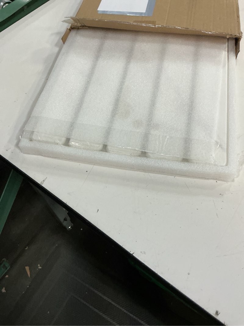 Condition photo showing New/Like New for 2 pcs large stone dish drying mats for kitchen counter, 24"(l)×16"(w) marble-pattern dish drying mat with 8"x 4" coasters, eco-friendly diatomite dish drying mat - fits all countertops marble 24" x 16"