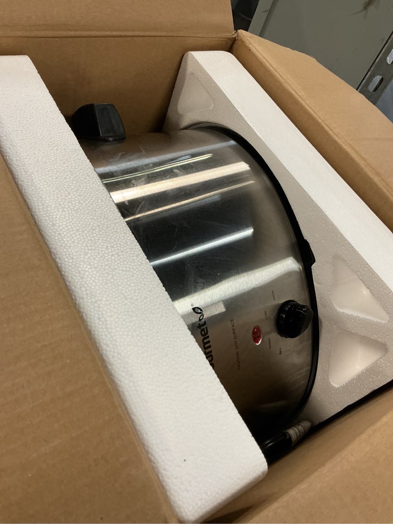 Condition photo showing As Is for Maxi-Matic Elite Platinum MST-900V 8.5 Quart Stainless Steel Oval Slow Cooker