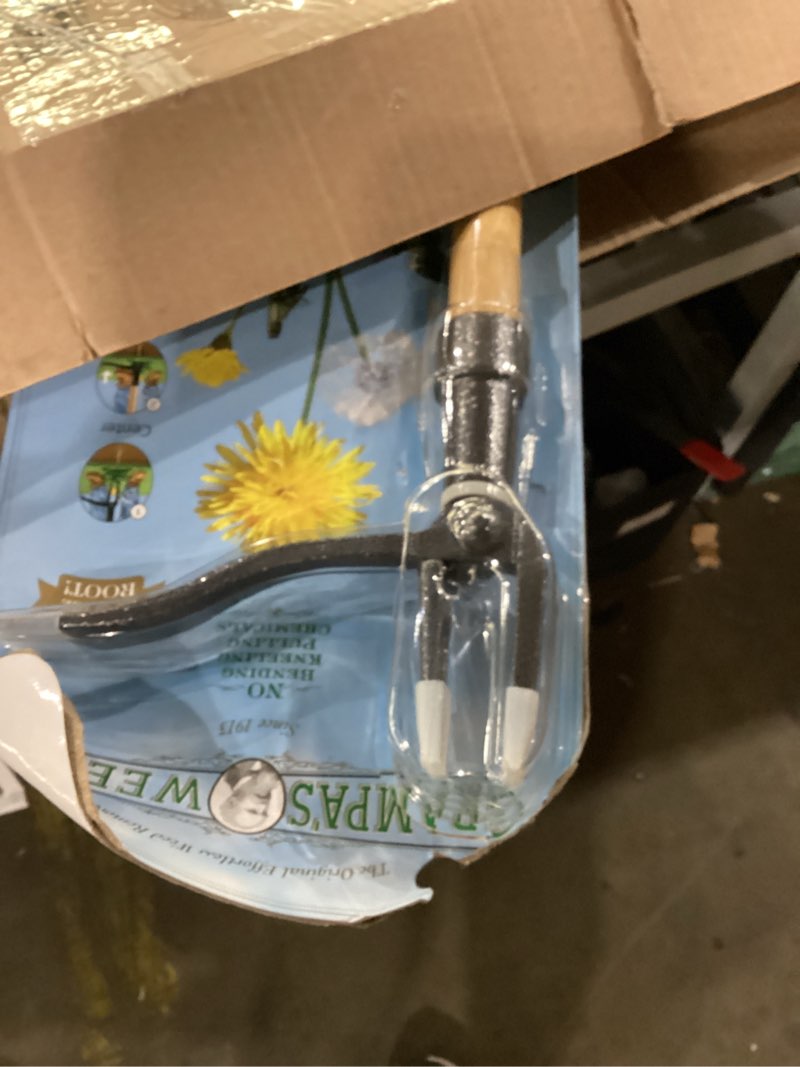 Condition photo showing Good Condition for grampa's weeder - the original stand up weed puller tool with long handle - made with real bamboo & 4-claw steel head design - easily remove weeds without bending, pulling, or kneeling.