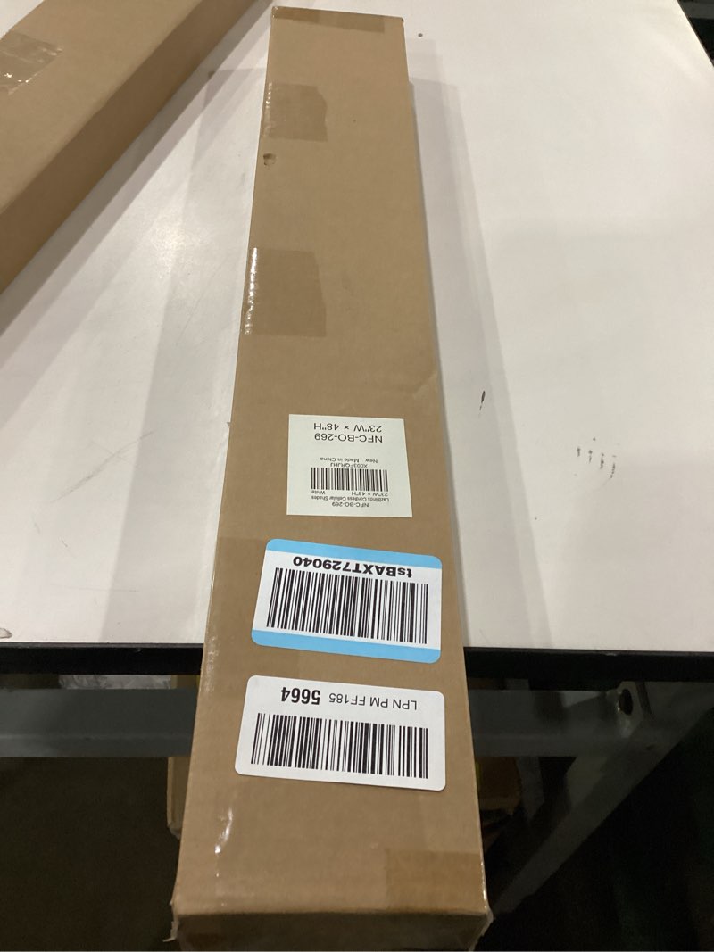 Condition photo showing New/Like New for LazBlinds Cordless Cellular Shades, No Tools No Drill Blackout Honeycomb Shades Pleated Blinds for Windows, 23'' W x 48'' H, Silver White Blackout-silver White 23'' W x 48'' H