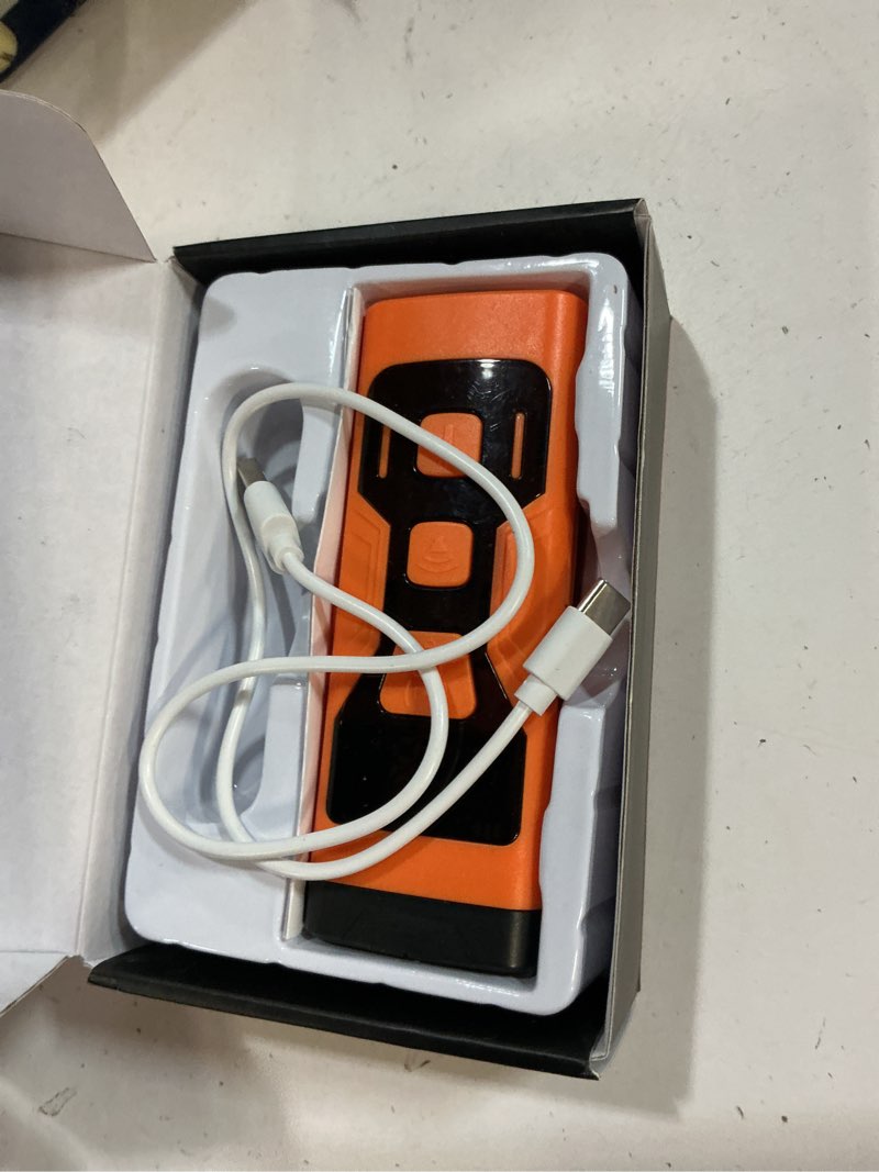 Condition photo showing As Is for anti barking device for dogs, 3x ultrasonic dog bark deterrent devices, 4 frequencies 5 training modes 65ft safer alternatives to bark collars, portable design with display for all dogs (orange)