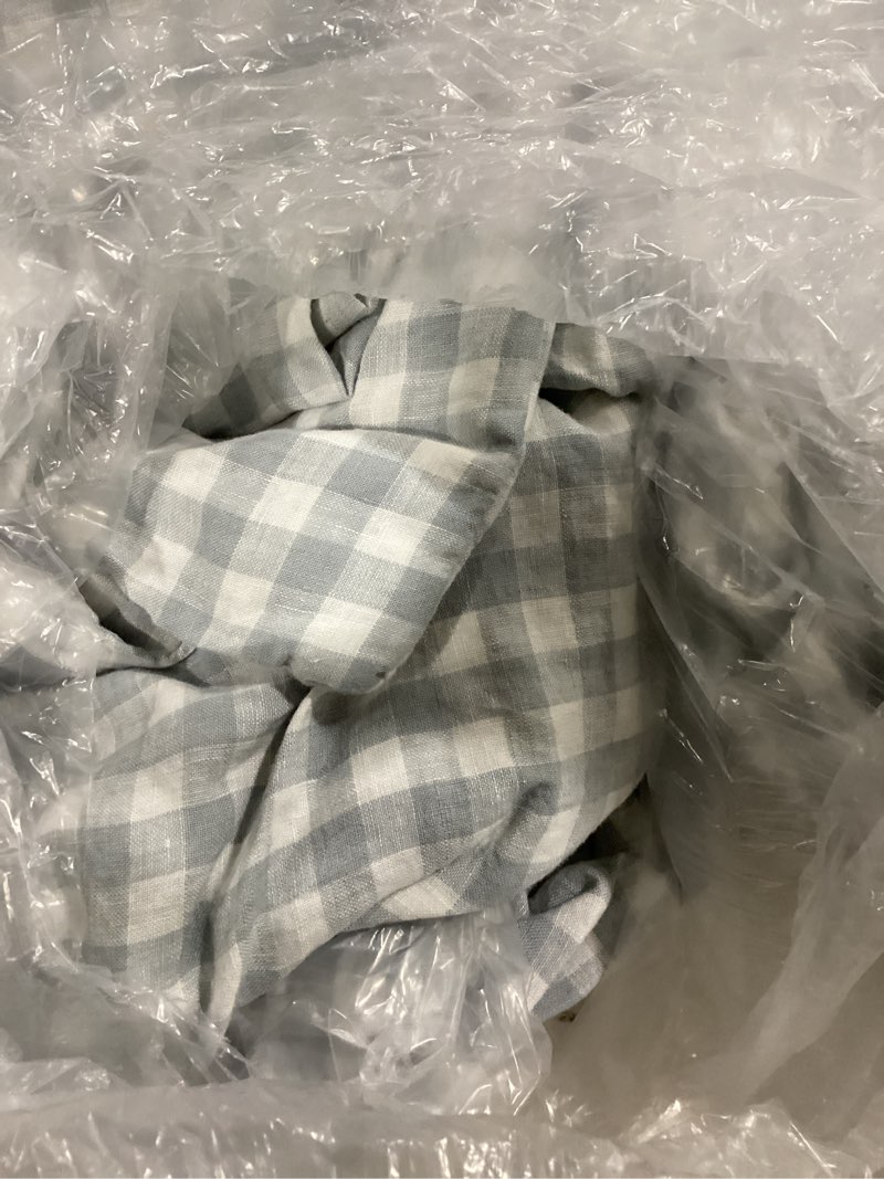 Condition photo showing As Is for european linen sheet set- similar color may vary. size unknown