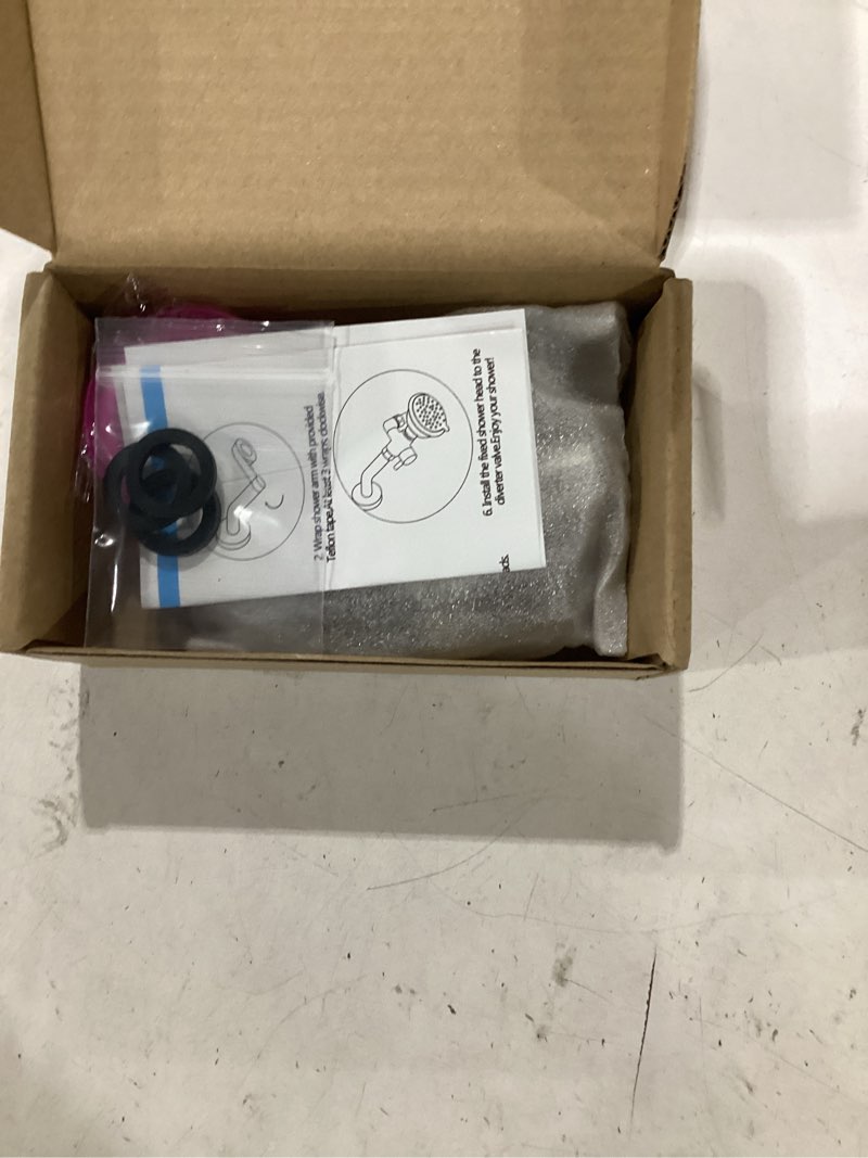Condition photo showing New/Like New for shower arm diverter valve brass g1/2 3 way universal bathroom shower system component replacement for handheld shower head and fixed spray head, brushed nickel brushed nickle