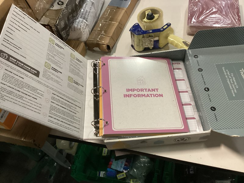 Condition photo showing Good Condition for Home Organizer Binder 8.5x11, Household Planner, Organize Your Property & Possessions, Ideally Suited as a Important Document Binder or Household Record Keeping Book, Home Ownership Gifts Binder Home Hub