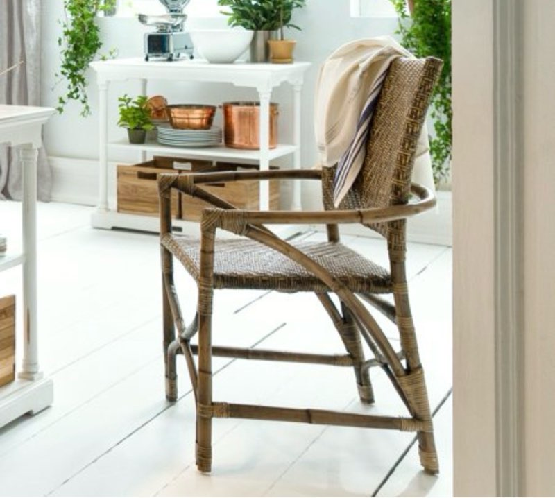 Nova Solo Wickerworks Countess Dining Chair - Set of 2 Dimensions: 21.25W x 23.62D x 38.18H in.Solid mahogany frameHand-woven Kabu rattan wickerNatural rustic finish