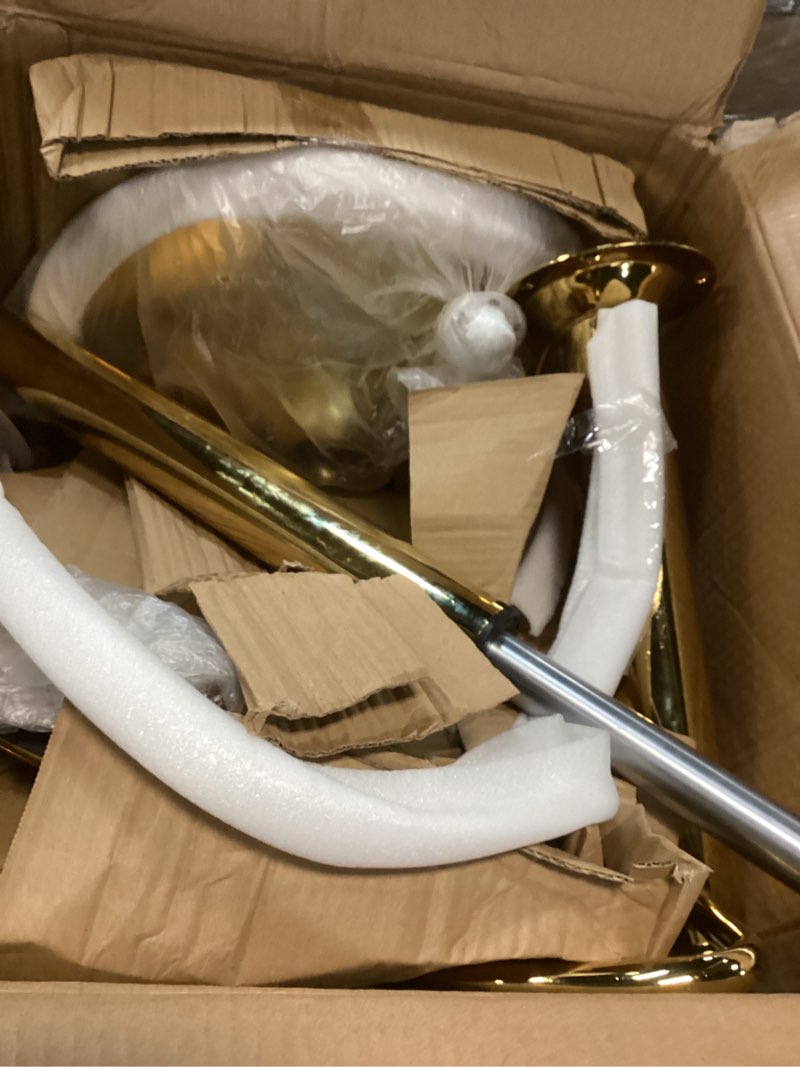 Condition photo showing Good Condition for Modern Gold Bar Stools – Adjustable Swivel Backless Counter Height Stools for Kitchen Island or Home Bar (3)