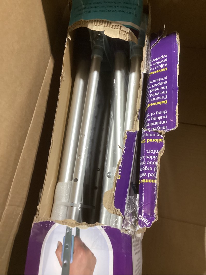Condition photo showing New/Like New for Foldable Ergonomic Crutches – Adjustable, Lightweight Crutches with Ergonomic Grips – Compact, 3X Comfortable Support – Fits 4’10” to 6’4” – 250 lb Capacity