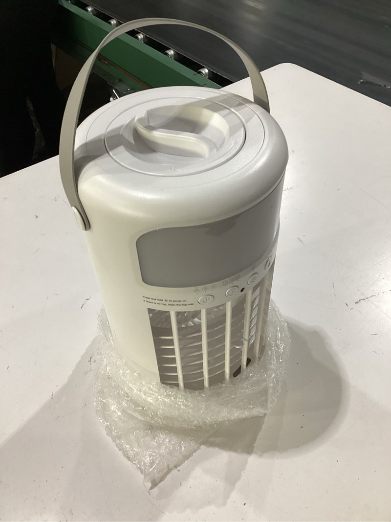 Condition photo showing Good Condition for portable air conditioner, 2026 upgraded 4-in-1 portable ice fan with 3 cooling speeds & 1500ml water tank, 2 cool mist ultra-quiet desktop ac fan with remote & 2-8h timer for bedroom, office, home white