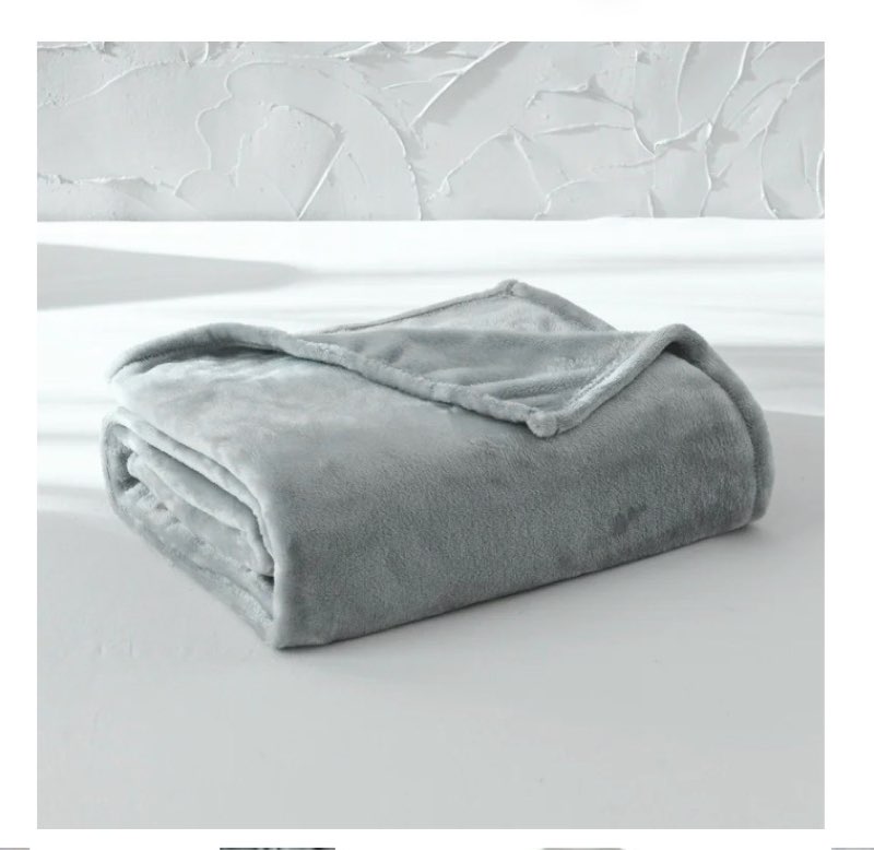 mainstays super soft plush blanket, gray, king, adult/teen