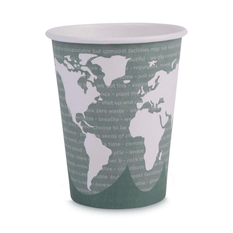 eco-products epbhc12wa world art renewable resource compostable hot cups  12 oz  green  1000/ctn