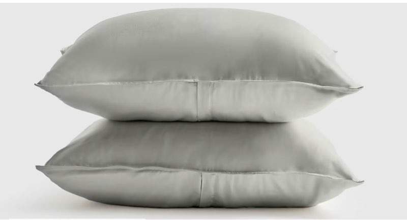 quince 100% viscose from organic bamboo standard sham set eucalyptus