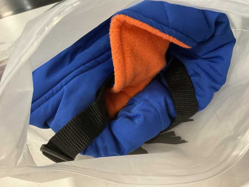 Condition photo showing Good Condition for norbi dog winter jacket with built-in harness, waterproof windproof cold weather coat for small medium large dogs, warm puffer vest for small dogs like chihuahua, dachshund, yorkie(blue, 3xl) 3x-large blue