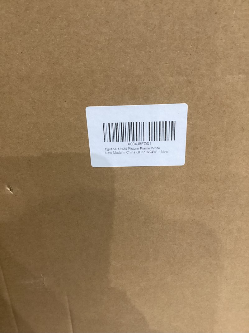 Condition photo showing Good Condition for Egofine 18x24 Solid Wood Picture Frame, Made of Solid Wood Covered by Plexiglass 16x20 with Mat 18x24 without Mat, Poster Frame for Wall Mounting Photo Frame Vertically or Horizontally, White White 18x24