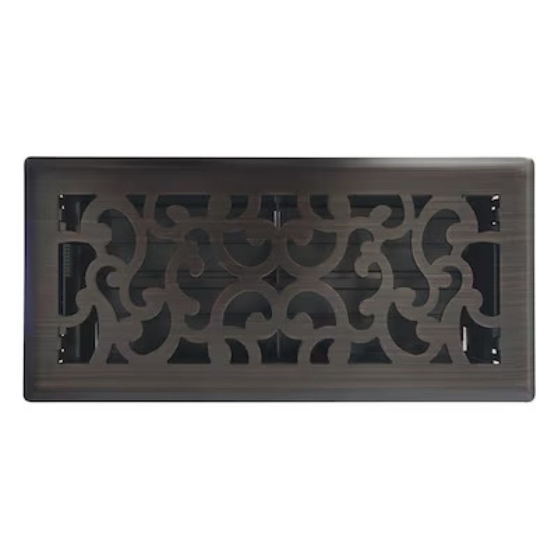 allen + roth 4-in x 10-in maximum airflow steel oil-rubbed bronze savannah design floor