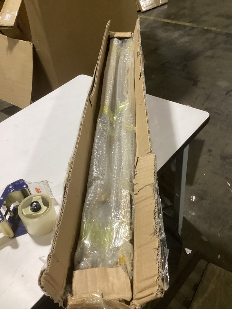 Condition photo showing As Is for 10x20ft Backdrop Stand Heavy Duty Pipe and Drape Backdrop Stand for Parties, Adjustable Pipe Kit Curtain Frame Stand for Photography Background Support,Wedding Arch Metal Frame (Gold)