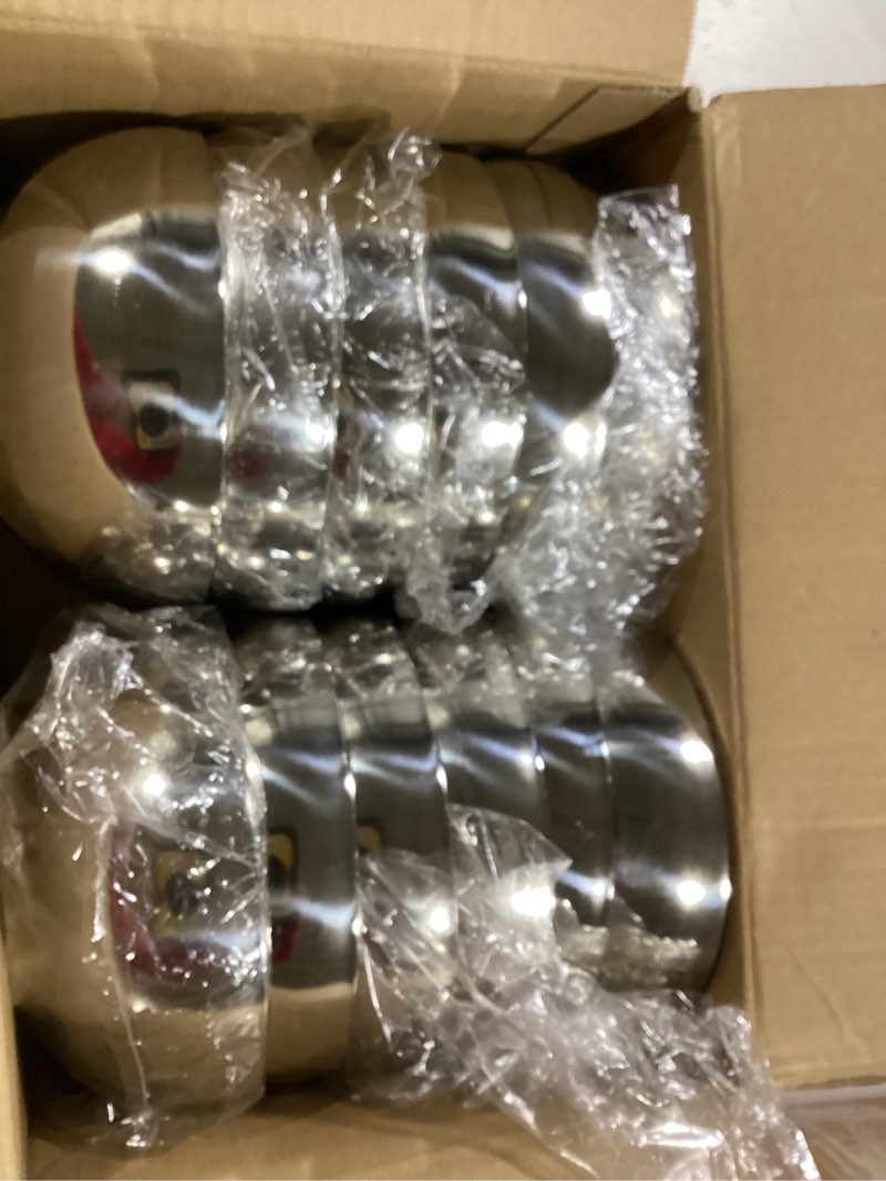 Condition photo showing Good Condition for 12 Pack 28 oz Stainless Steel Bowls Double Walled Insulated Ice Cream Bowls for Serving Soup Rice Cereal (Bright Style) 12 Bright Style