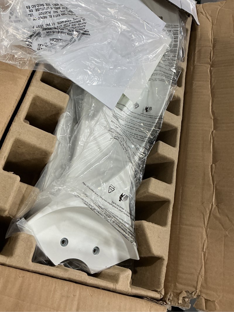 Condition photo showing Good Condition for 52 inch 6 speed high cfm quiet dc motor modern ceiling fan with lights remote control, 3 blade white gold indoor bedroom living room ceiling fan