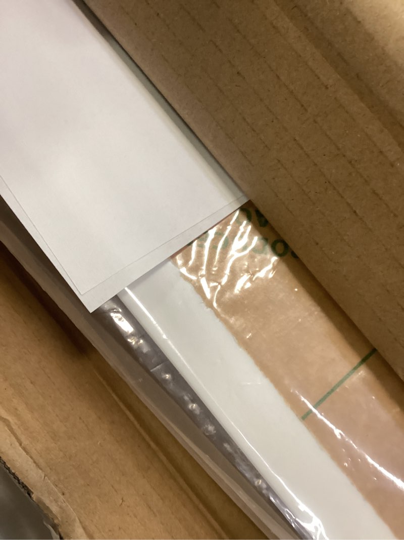 Condition photo showing Good Condition for Oversize Extra Large King Size Bed Tray for eating Big Glossy White Acrylic Serving Tray with Handles 24x24 Inch -Spill Proof- Decorative Countertop Organizer for Ottoman,Bed,Party, Butler Tray Glossy White 24" x 24" x 2"