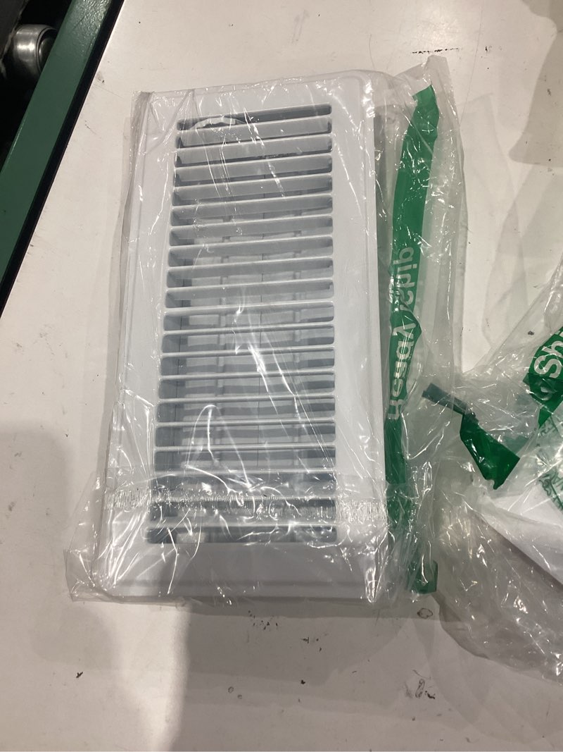 Condition photo showing Good Condition for howeall 4" x 10" floor register - heavy duty steel walkable floor vents - easy adjust air supply lever - vent covers for home (white) 4x10 inches white