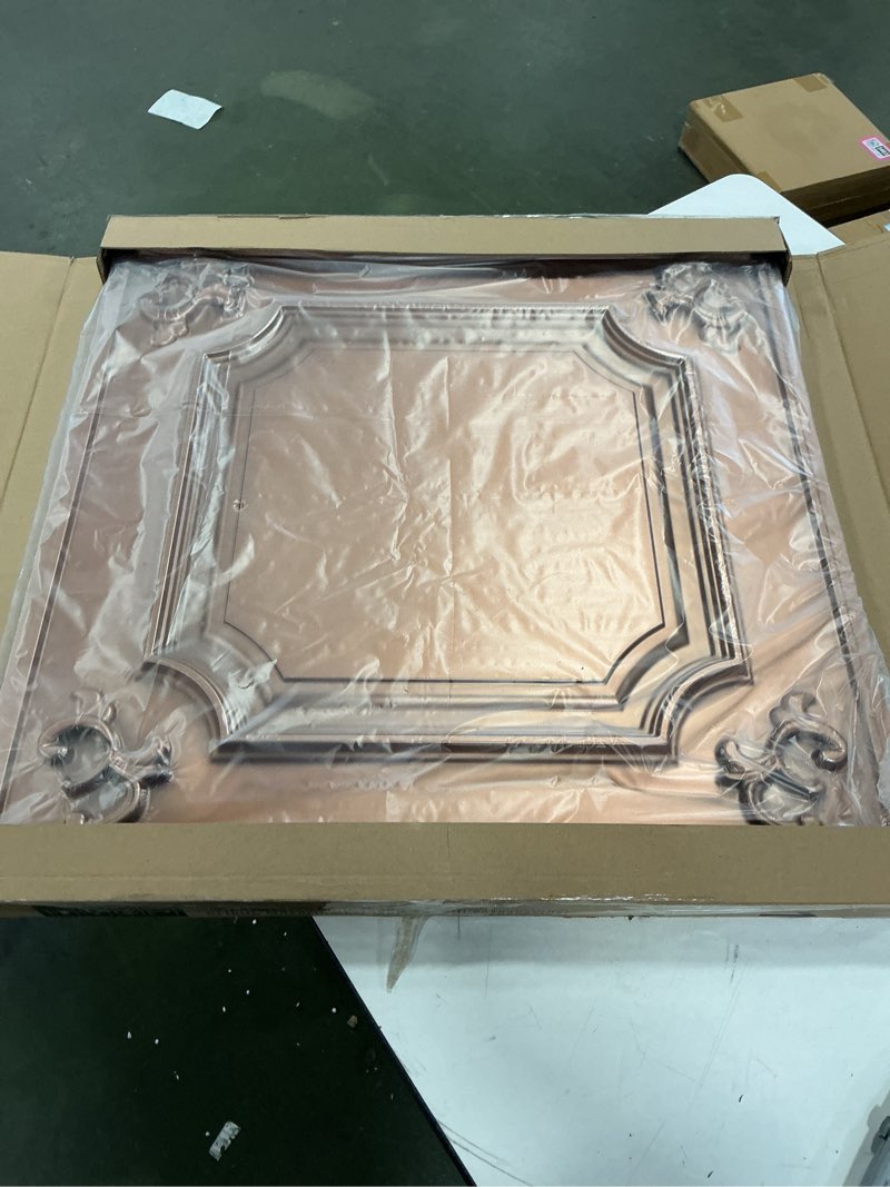 Condition photo showing Good Condition for Art3d Drop Ceiling Tiles 24x24 in White (12-Pack, 48 Sq.ft), Wainscoting Panels Glue Up 2x2 24\"x24\" Bronze