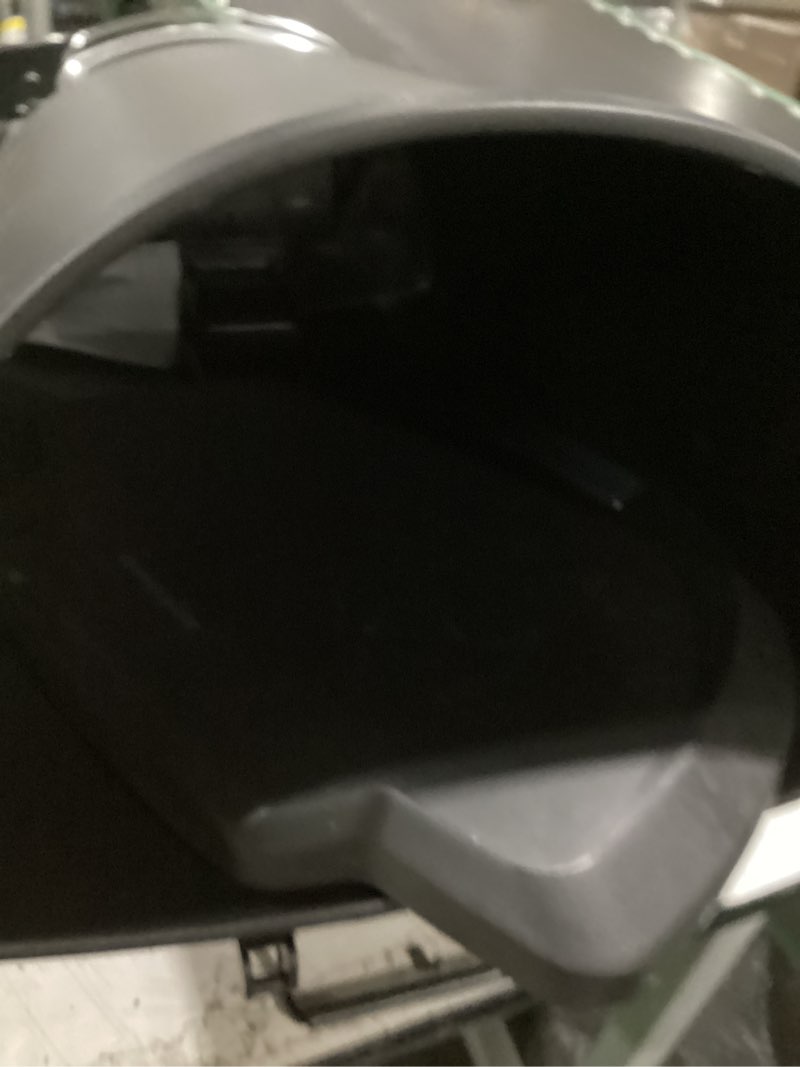 Condition photo showing As Is for simplehuman 50 liter black plastic kitchen step trash can