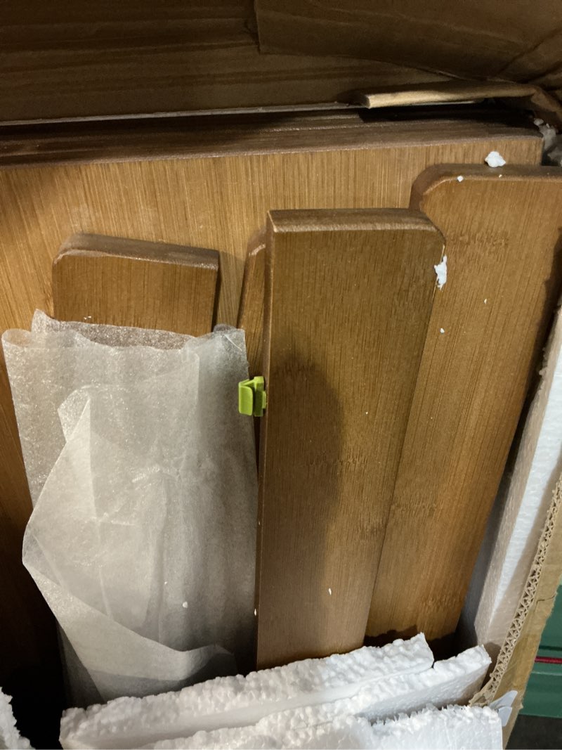 Condition photo showing Good Condition for gashell wire shelf covers, bamboo wire rack covers for pantry, closet (4pcs, 42" w x 16" d) 42"w x 16"d 4