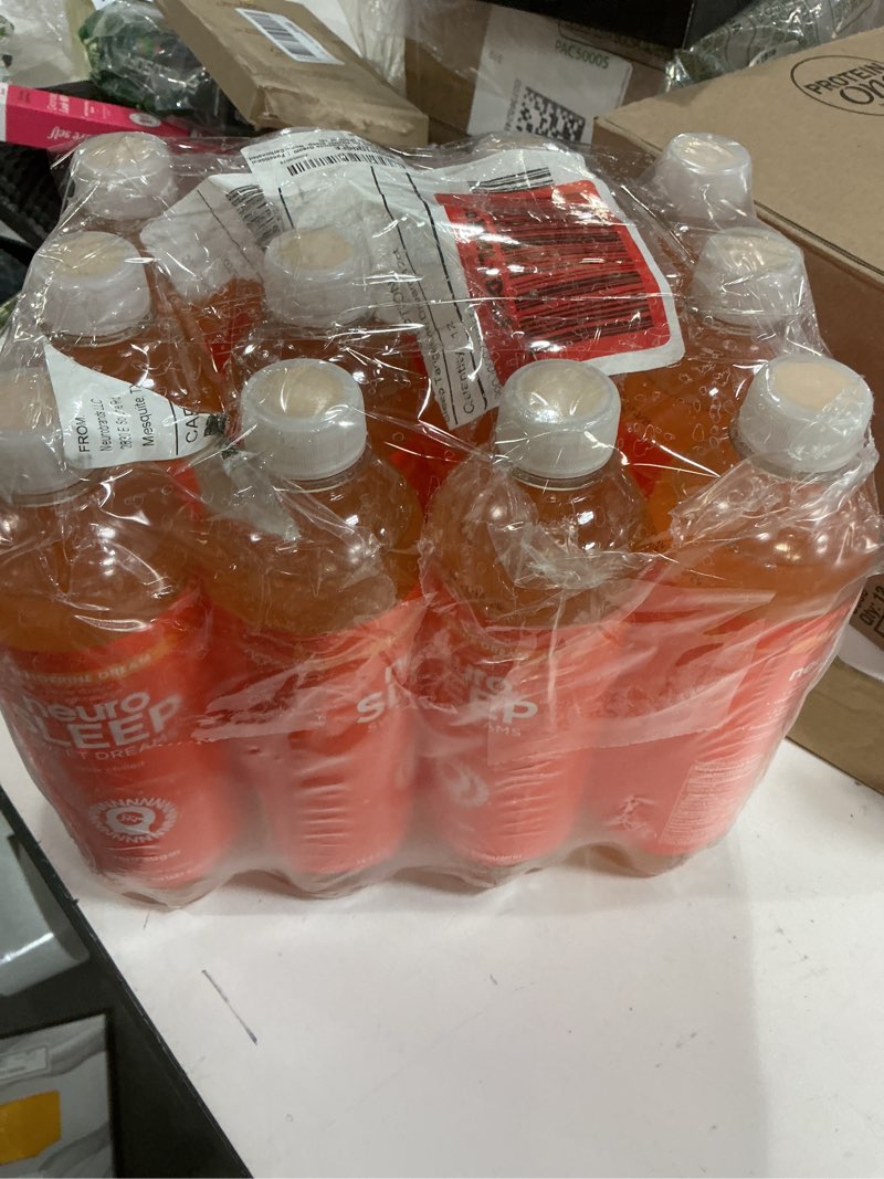 Condition photo showing New/Like New for neuroSLEEP | Tangerine Dream | Functional Beverage for Restful Sleep, Non-Carbonated; 16.9 Fl Oz (Pack of 12) SLEEP Tangerine Dream