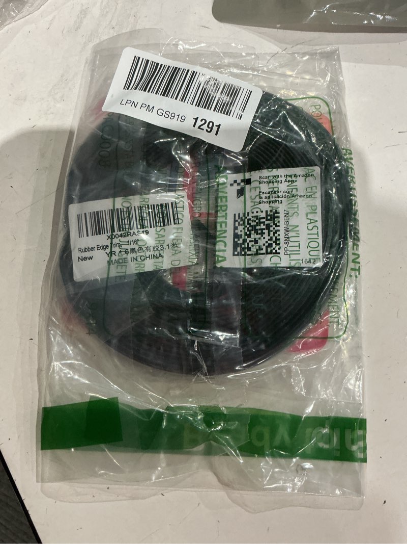 Condition photo showing Good Condition for rubber edge trim, 1/16" self adhesive flexible u channel edge protecter for sheet metal, car doors, u shaped sharp edge guards, fit for 0-3/32" width edge, black color, 10ft, epdm material fit 1/16" - l10' black