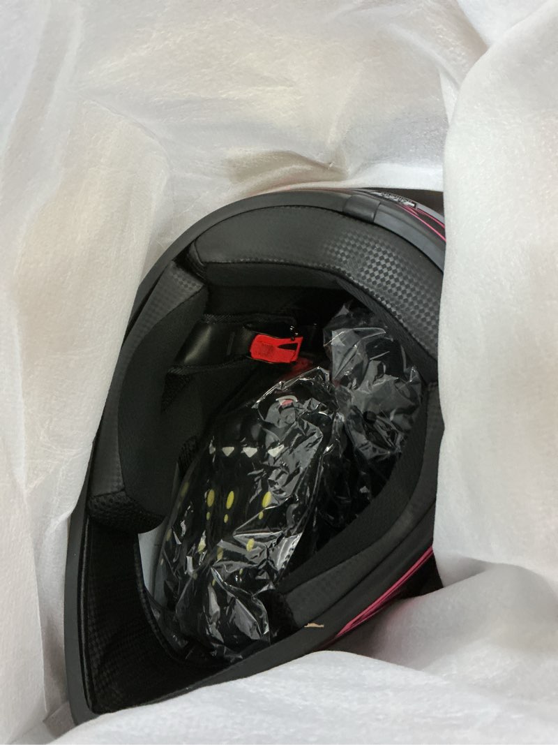 Condition photo showing New/Like New for Youth Kids Dirt Bike Motocross Helmet (Goggles Gloves Face Mask) 4PCS Set, DOT Approved Girls Full Face Motorcycle Helmets, ATV BMX MX Mountain Bike Off Road Kid Helmet (Pink, L) PINK Large