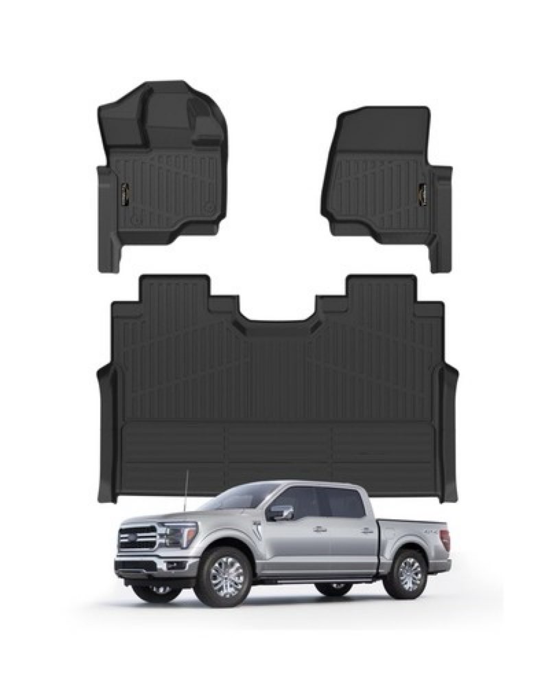 floor mats custom fit for ford f150/f-150 2025 2015-2024 supercrew cab (includes 22-24 lightning mod