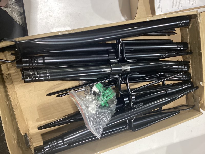 Condition photo showing Good Condition for ailbton 10ft string light poles 4 pack,light poles for outside lights,outdoor with fence brackets hanging lights,metal stand deck patio backyard 10ft 4 pack poles