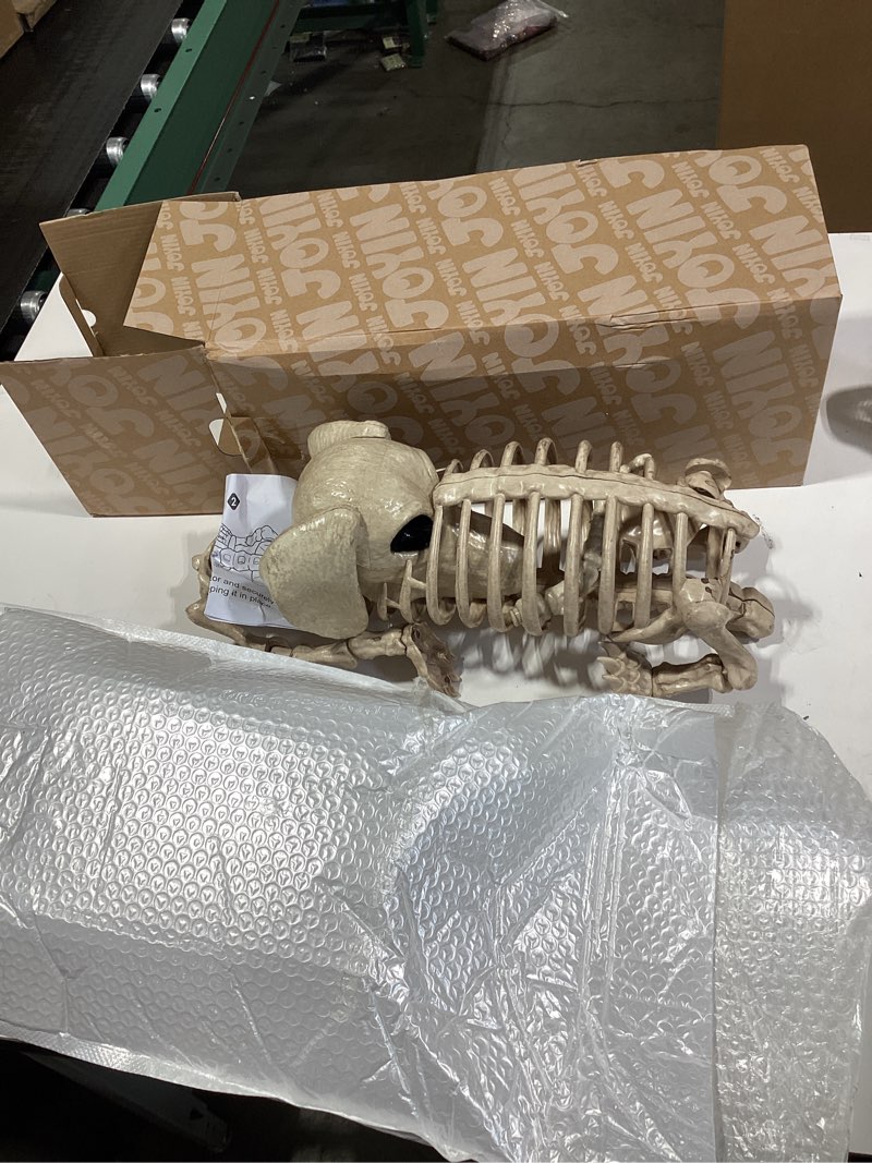 Condition photo showing Good Condition for JOYIN Wiener Dog Skeleton 24” Plastic Animal Posable Skeleton Halloween Decorations with Movable Joints for Graveyard Scenes Haunted House Prop Party Decor Spooky Indoor Outdoor Decorations