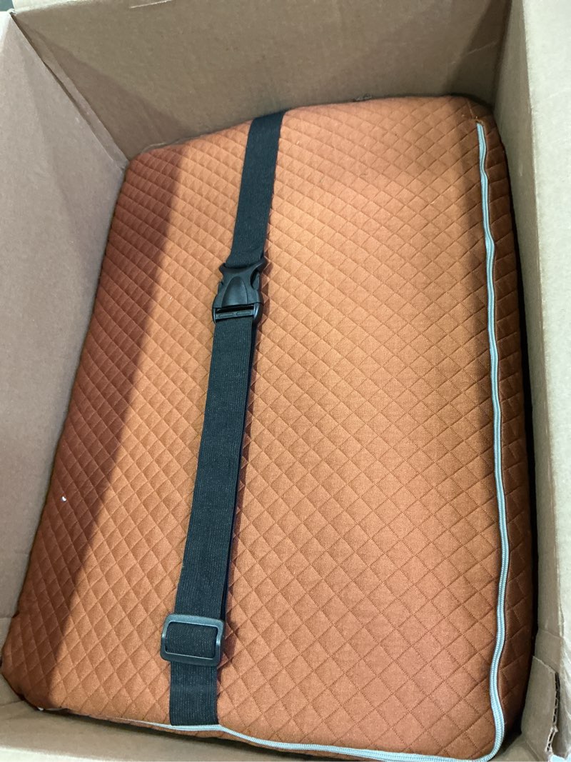 Condition photo showing Good Condition for HOMBYS Lumbar Support Pillow for Recliner Chair, Memory Foam Back Support Cushion for Elderly,Extra Large Lumbar Support Pillow,Thick Backrest for Home Reading (Coffee, 20“x13.5"x5") Coffee 20“x13.5"x5"