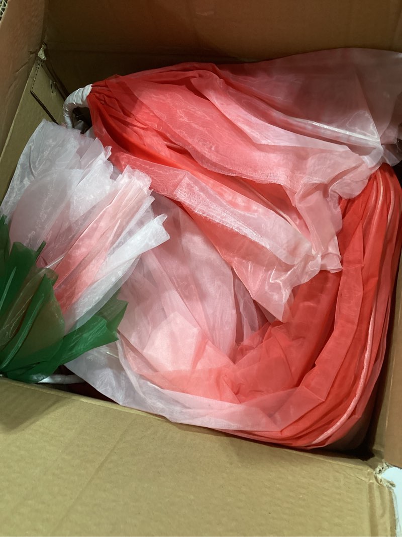 Condition photo showing As Is for giant artificial flower decor with stand,oversized freestanding gradient statement flower for wedding flower decor,event,commercial display,photo backdrop & home decoration (blue)