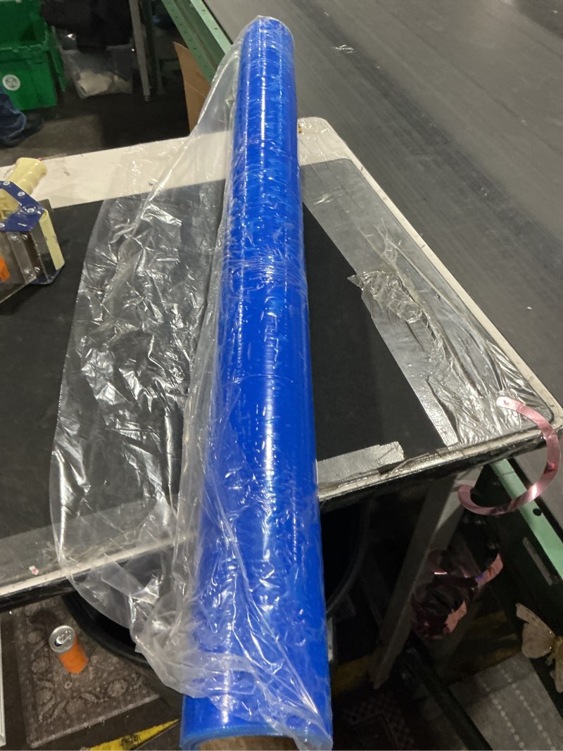 Condition photo showing As Is for TapeManBlue Duct Protection Film, 24 inch x 200 feet, Made in USA, Temporary Protective Film for HVAC Ductwork, Blue Self Adhesive Duct Wrap with Clean Removal Blue 24 inch x 200 feet