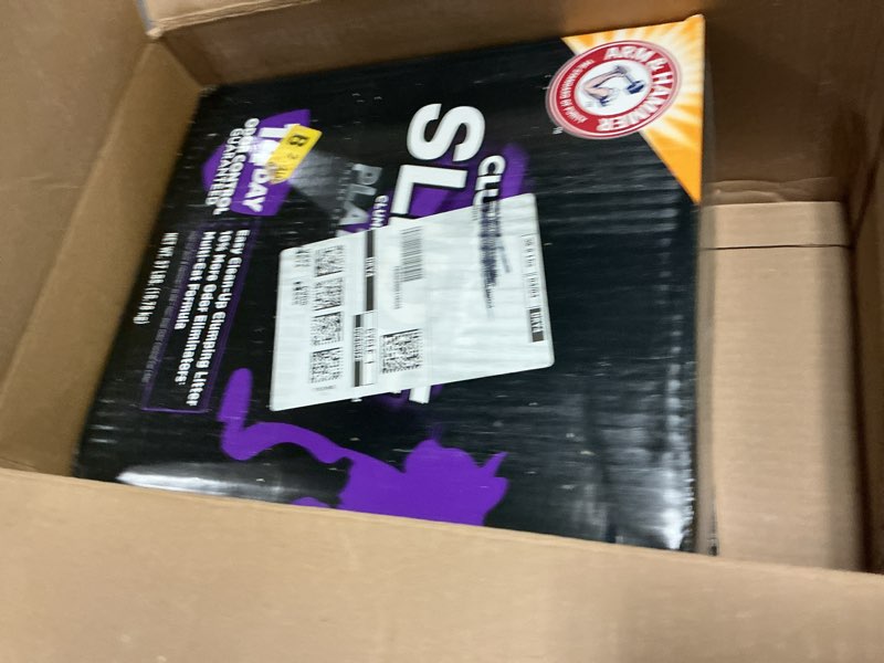 Condition photo showing New/Like New for arm & hammer clump & seal slide platinum multi-cat clumping cat litter, easy clean technology with no scrubbing, 14-day odor control, 37 lbs slide platinum clumping litter