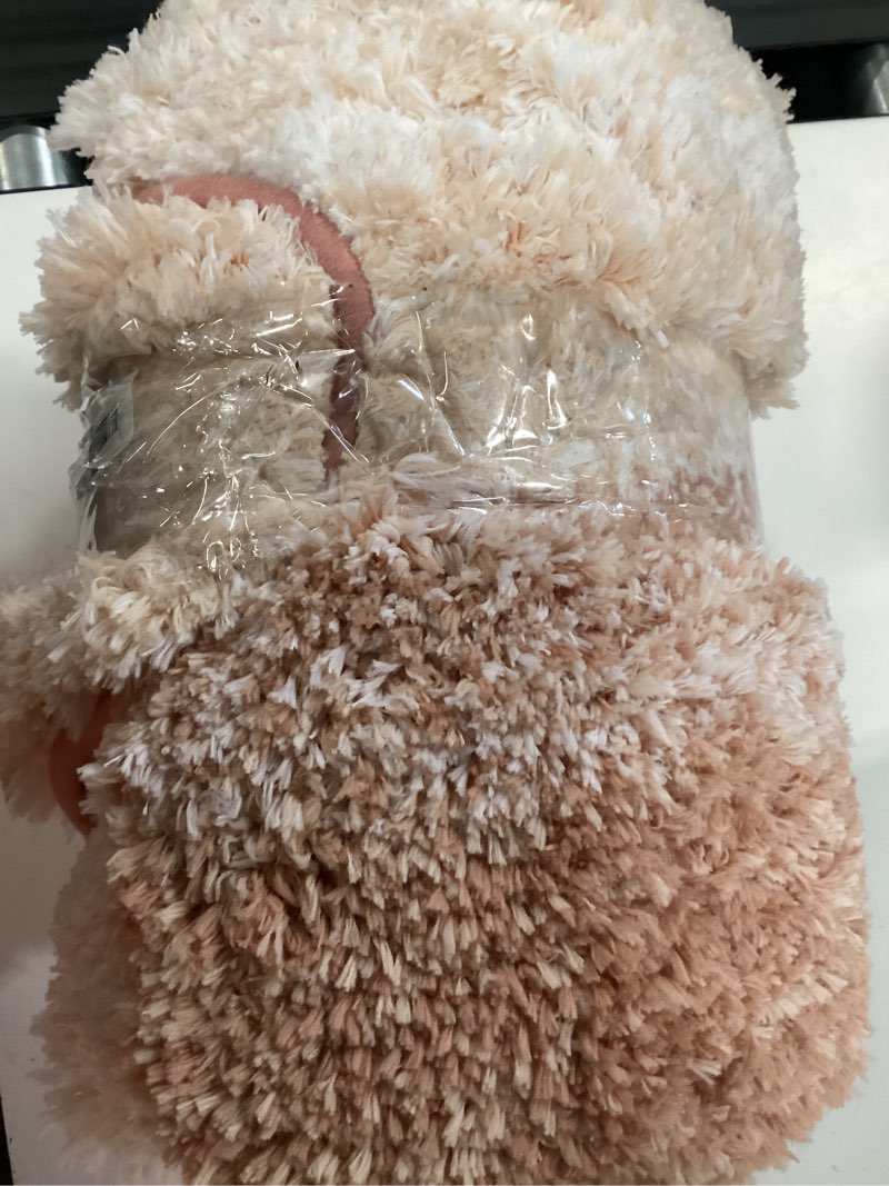 Condition photo showing Good Condition for olanly bathroom rug set 2 piece, soft absorbent microfiber bath mats and u-shaped contour toilet rug, non-slip, machine wash dry, plush shaggy bath mats for bathroom (24"x16"+24"x20", peach) 24" x 16" + u24" x 20" peach