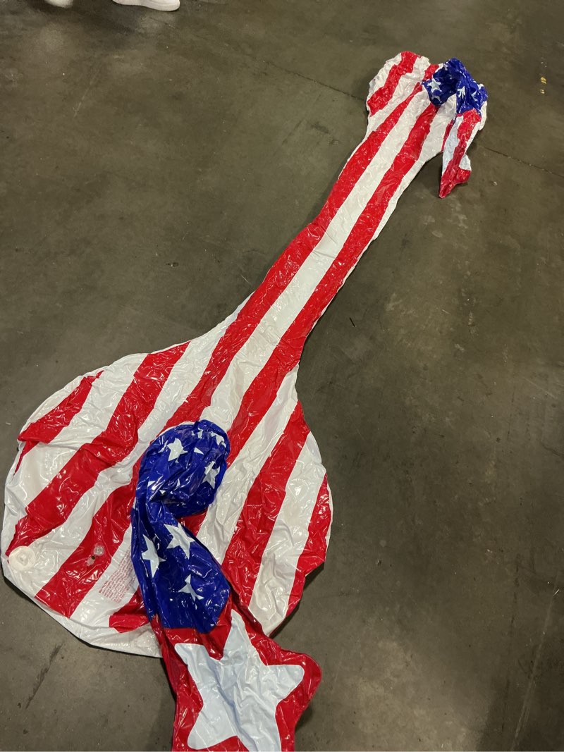 Condition photo showing As Is for turnmeon american flag pool games large volleyball net pool float set