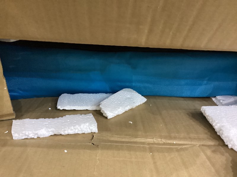 Condition photo showing New/Like New for BHG Metal No-Assembly Freestanding Dog Gate with Door Walk Through, Extra Wide 96", Extra Tall 32" Pet Gate, Accordion Puppy Folding Playpen Dog Fence, with 4PCS Support (Black, 8 Panels) 8 Panels Black