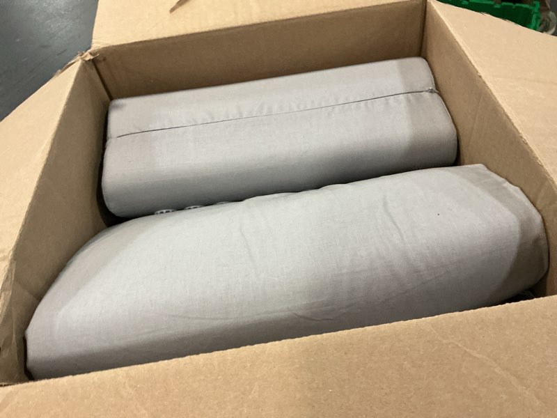 Condition photo showing As Is for prosourcefit acupressure mat and pillow set for back/neck pain relief and muscle relaxation grey/white large