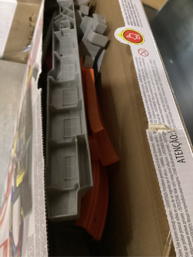 Condition photo showing Good Condition for Hot Wheels Track Set with 1 Toy Car, Multi-Lane, Motorized Track with 3 Crash Zones, Spin Storm Racetrack ??? (B00T03TFJ0)