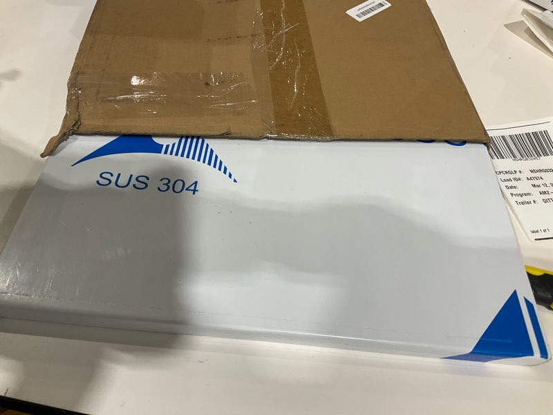 Condition photo showing As Is for Large Stainless Steel Cutting Boards with Counter Lip, Cutting Board with Silicone Mat for Meat, Fruits, Vegetables, Bread (15.7 x 11.8 Inch)