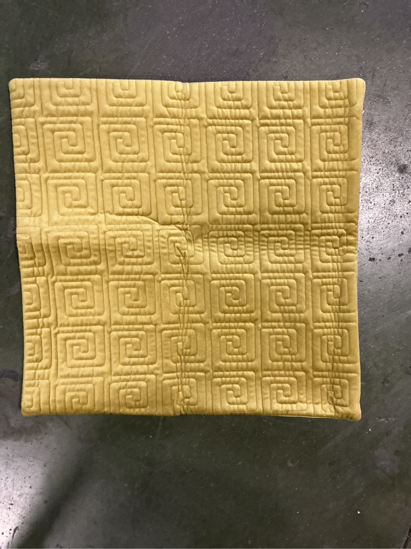 Ghayth Quilted Square Pillow Cover Color: Lime 18 X18”